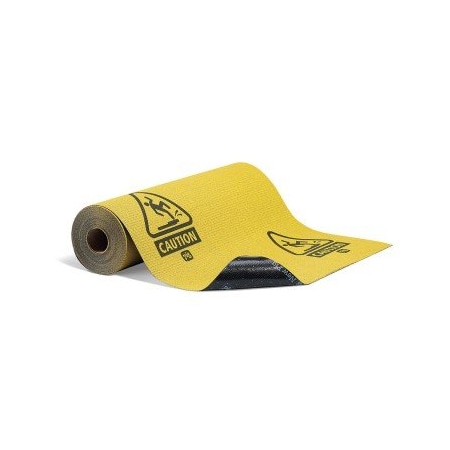 Pig Sorbent Mat, Universal, 5.25 gal Vol Absorbed per Pkg, 32 in x 50 ft, Yellow, Polypropylene MAT32450-YW
